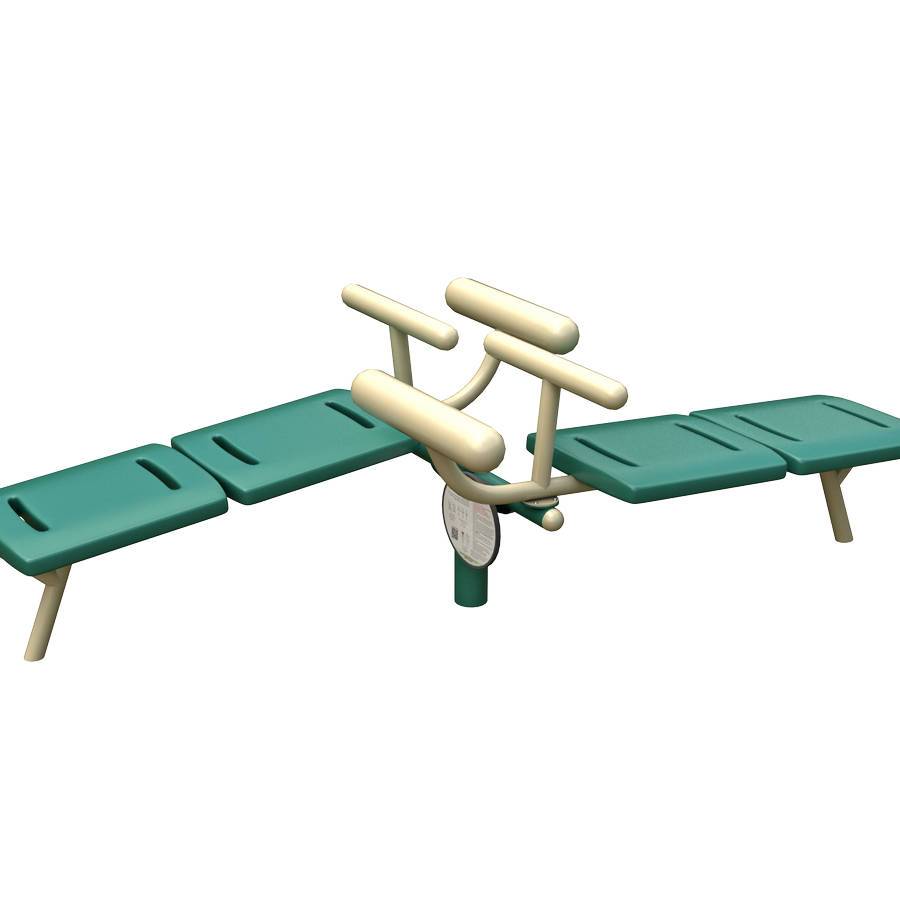 2-Person Incline Sit-Up Bench Render